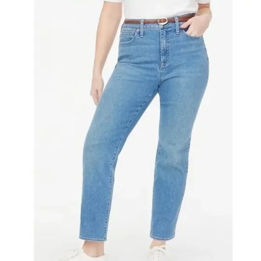 J Crew Jeans Womens 35 Blue Curvy Stovepipe Signature Stretch High Rise‎ CH666